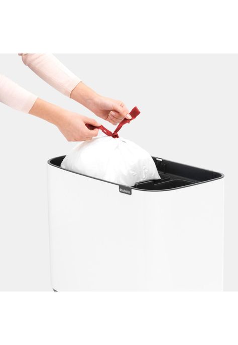 Basurero Bo Touch 11 + 23 Lt White-3