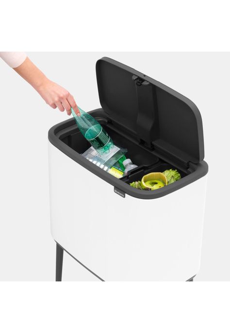 Basurero Bo Touch 11 + 23 Lt White-4