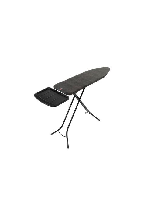 Tabla de planchar B, 124x38 cm, soporte sólido unidad de vapor - Denim Black-1