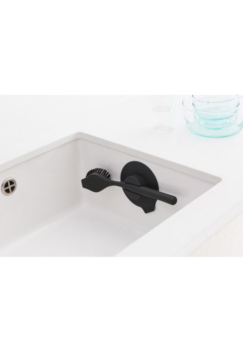 Cepillo para platos con soporte de ventosa Dark Grey-3