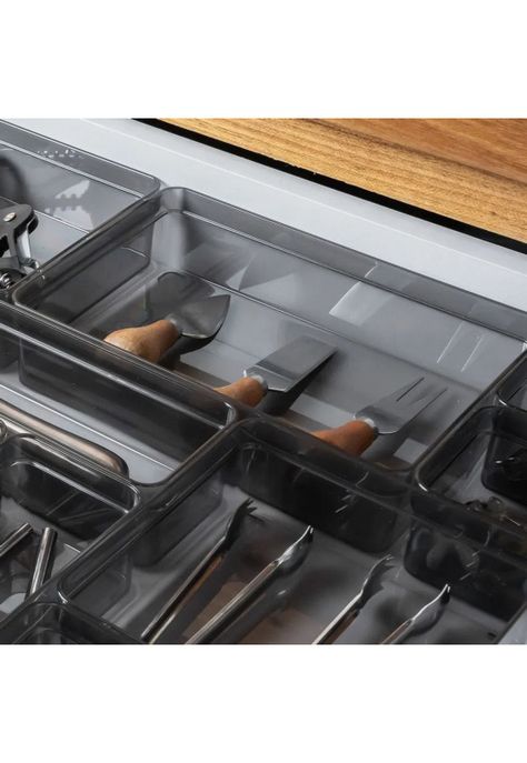  Organizador De Cajón Clear 22,5 x 15 x 5,6 Gris-1