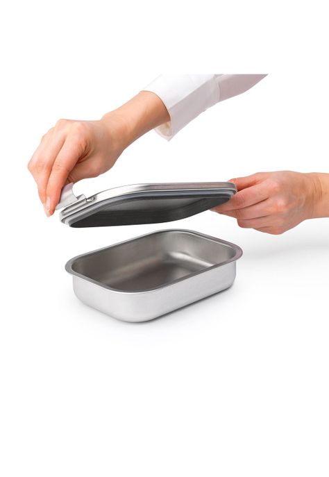 Contenedor para almuerzo Make & Take mediano acero inoxidable - Matt Steel-6