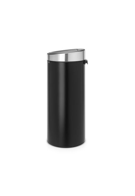 Basurero Touch New con tapa Gris 30 Lt Matt Black-1
