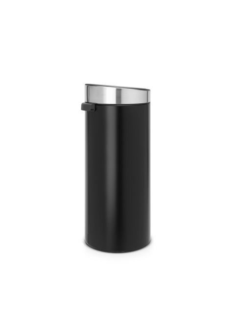 Basurero Touch New con tapa Gris 30 Lt Matt Black-2