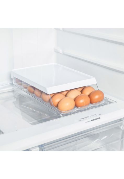 Organizador De Huevos Roll Clear Fresh 21 Un Blanco Ou-1