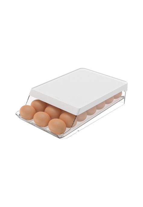 Organizador De Huevos Roll Clear Fresh 21 Un Blanco Ou-2