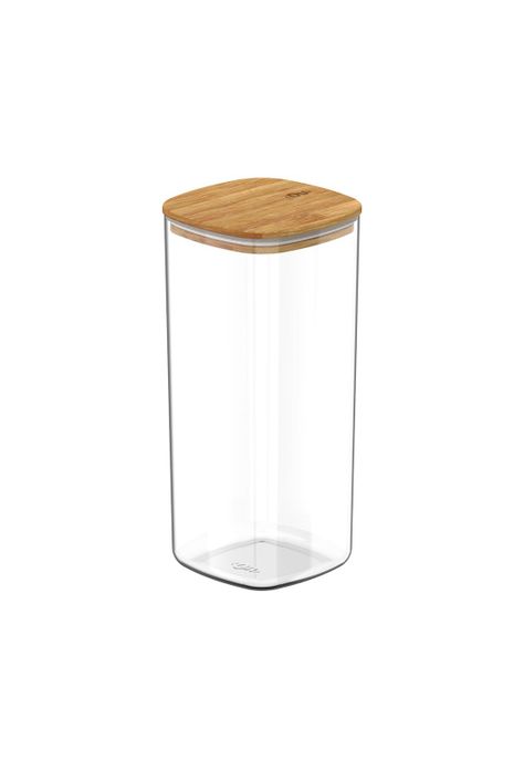 Contenedor Hermético con Tapa Bambú Keep 1,5 lt Transparente Ou-0