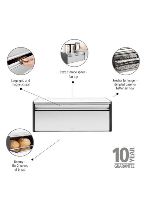 Panera de tapa abatible Matt Steel Fingerprint Proof-5