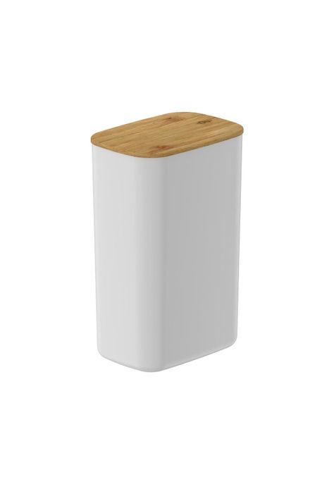 Contenedor Hermético Rectangular con Tapa de Bambú Keep 2,3 lt Blanco Ou-0