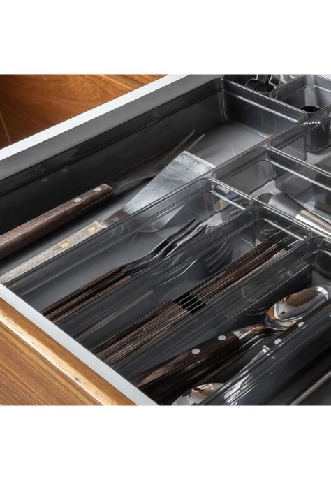 Organizador De Cajón Clear 37,5 X 15 X 5,6 Gris-1