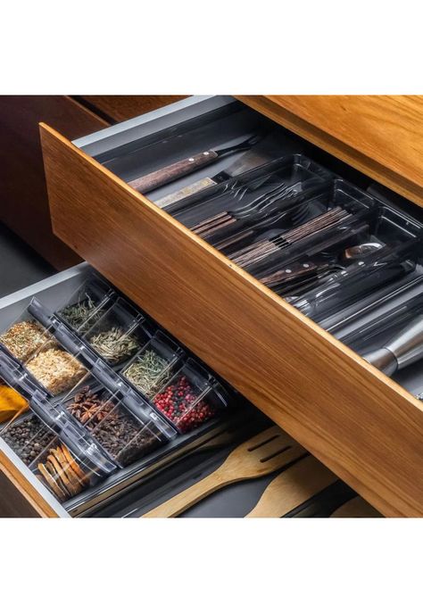 Organizador De Cajón Clear 37,5 X 15 X 5,6 Gris-2