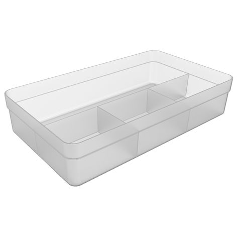 Organizador De Cajón Logic 4 secciones Transparente-0