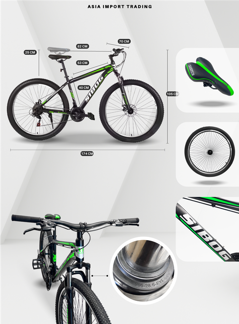 Bicicleta Mountain Bike Aluminio Aro 27,5 Verde-3