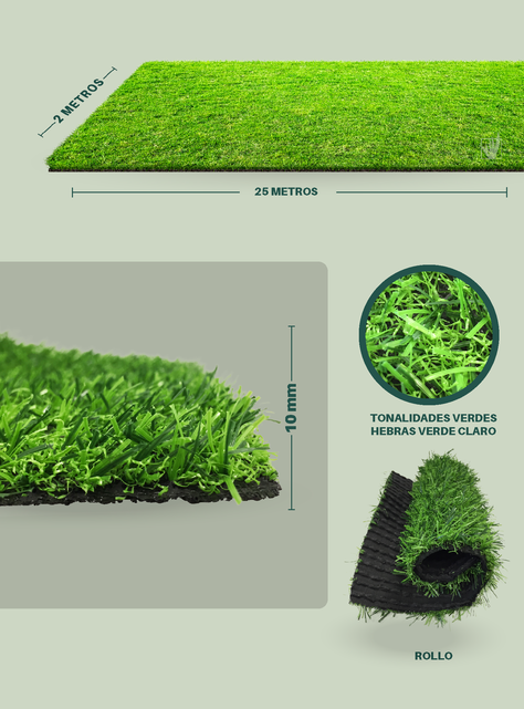 Pasto Sintetico 10mm espesor 50 mt2-1