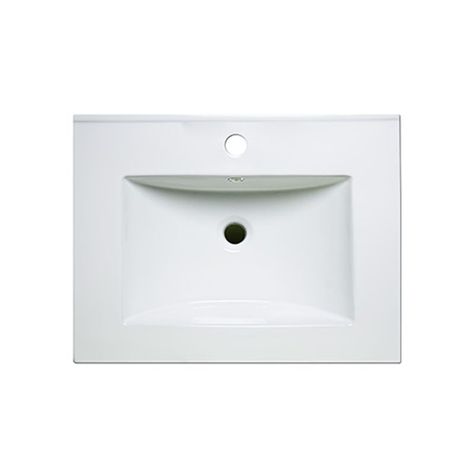 Cubierta de Lavamanos Loza Blanca 60x47cm-0