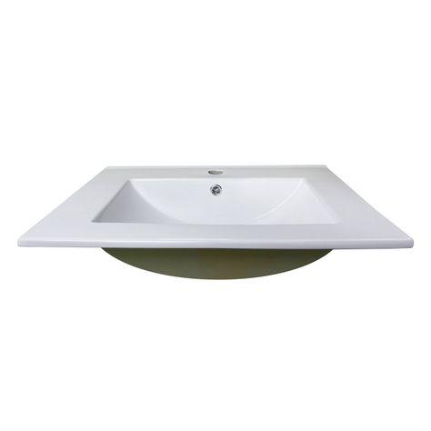 Cubierta de Lavamanos Loza Blanca 60x47cm-2