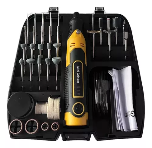 Mini Dremel Inalámbrico Recargable 3.6v Maleta 35 Piezas-3