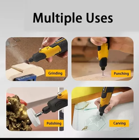 Mini Dremel Inalámbrico Recargable 3.6v Maleta 35 Piezas-4