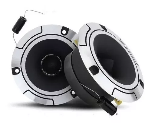 Kit Par Tweeter Optimizador Sonido 150wmax 10cm Aluminio Color Plateado-0