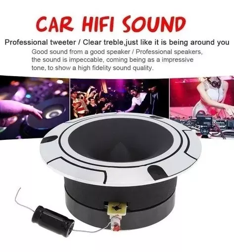 Kit Par Tweeter Optimizador Sonido 150wmax 10cm Aluminio Color Plateado-1