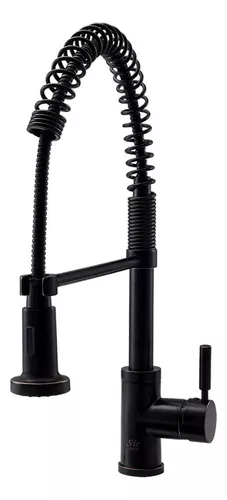Llave Monomando Lavaplatos Profesional Extraíble Negra-1