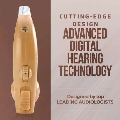 Audifono Amplificador Para Sordera Discapacidad Recargable Color Crema-3