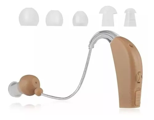 Audifono Amplificador Para Sordera Discapacidad Recargable Color Crema-1