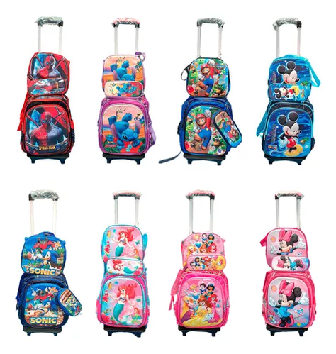 Bolso 3 En 1 Lonchera Y Cartuchera Niño/niña-5