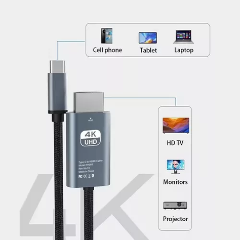 Adaptador Cable Usb Tipo C 3.1 A Hdmi / Usb-c Hdmi-4