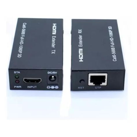 Extensor Video Audio Digital 60mts Hdmi Cable Red Utp Rj45-4