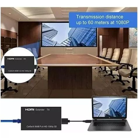 Extensor Video Audio Digital 60mts Hdmi Cable Red Utp Rj45-7