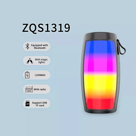 Parlante Bluetooth Portatil Luz Led Con Bajo Reproductor-4