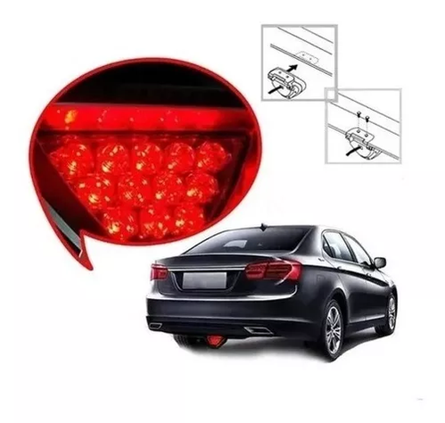 Luz De Stop De Freno Auxiliar Triangular Led Roja 12v-5