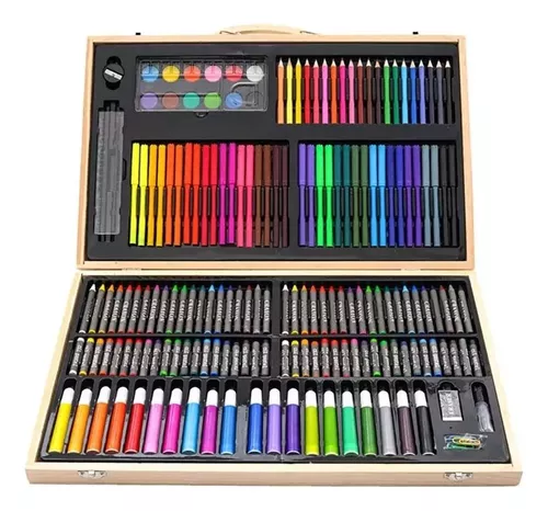 Maleta 208 Piezas Dibujo Infantil Aprendizaje Arte Escolar-0