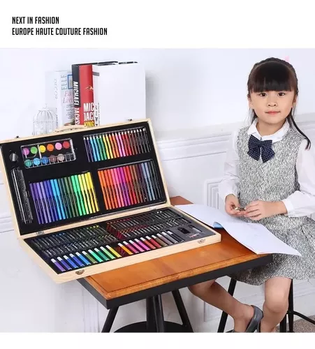 Maleta 208 Piezas Dibujo Infantil Aprendizaje Arte Escolar-4