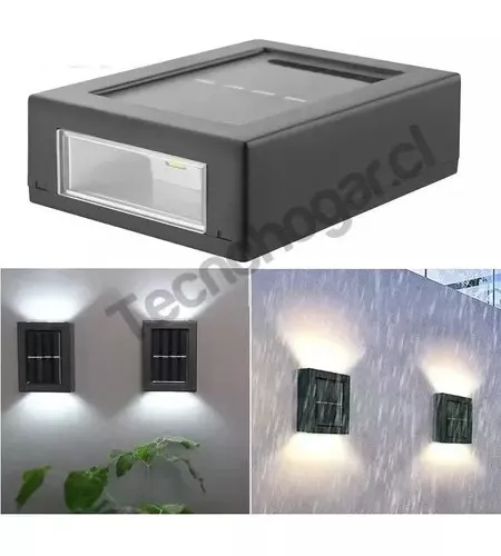 Pack X7 Lámparas Solares Led Exterior Aplique Resiste Lluvia-3