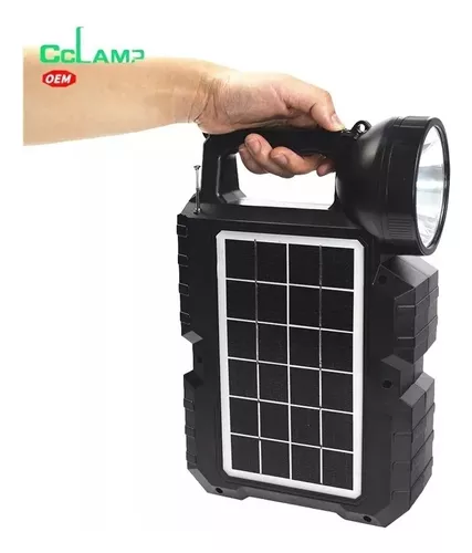 Radio Solar, Foco, Bluetooth, Linterna, Lampara Led-1