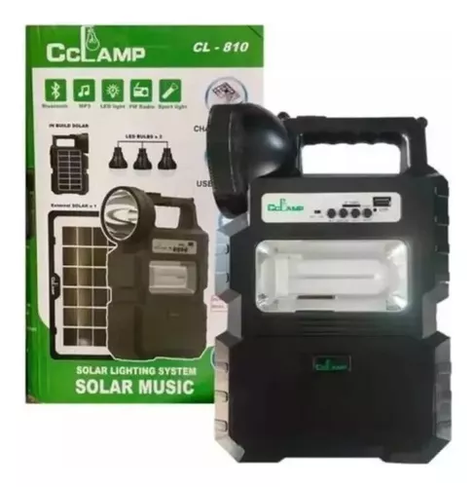 Radio Solar, Foco, Bluetooth, Linterna, Lampara Led-6