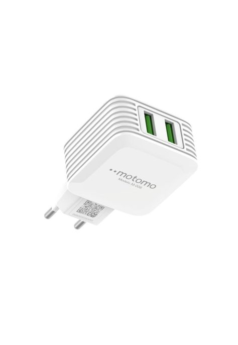 Cargador Motomo Dual USB 12W con Cable Tipo C de 1m SEC-2