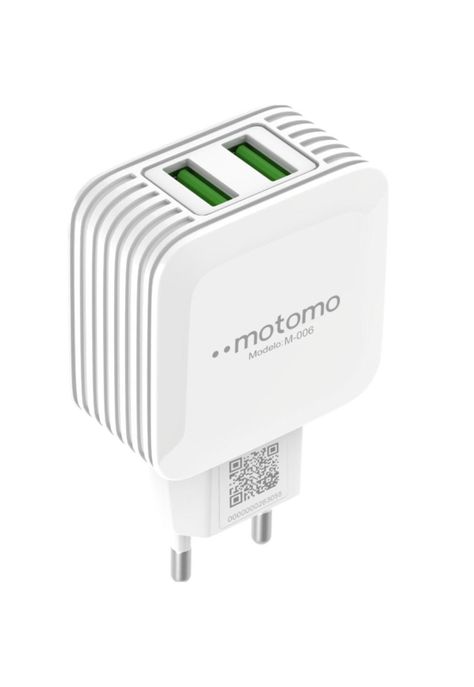 Cargador Motomo Dual USB 12W con Cable Tipo C de 1m SEC-3