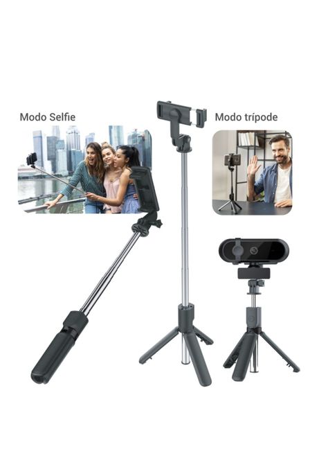 Soporte Kit Selfie Tripode Bluetooth (4en1) Multipropósito-3