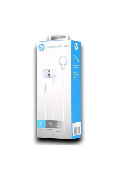 Audífonos In Ear HP Con Manos Libres Blancos DHE-7000-6