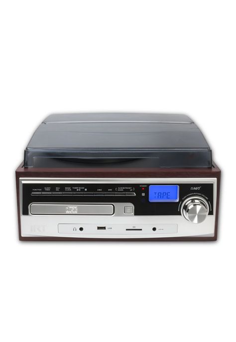 Toca Disco Tornamesa IRT Bluetooth/Aux/Cassette/USB/CD/SD/FM-2