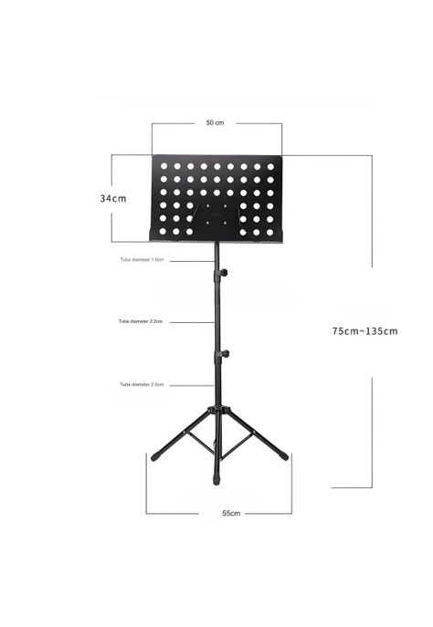 Soporte Atril de Partituras con Altura Ajustable de Aluminio-3