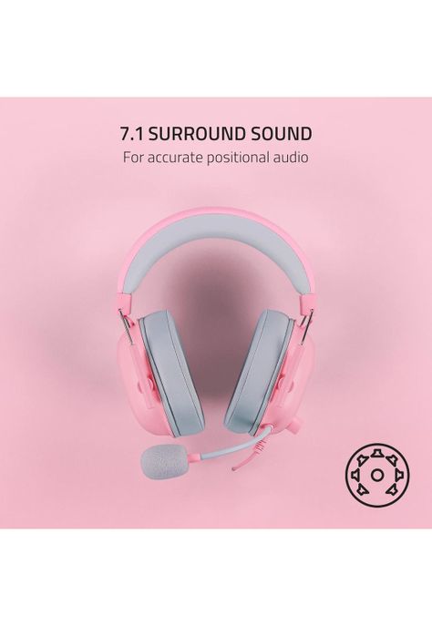 Audífonos Razer Blackshark V2 X Rosa Quartz Multiplataforma-7