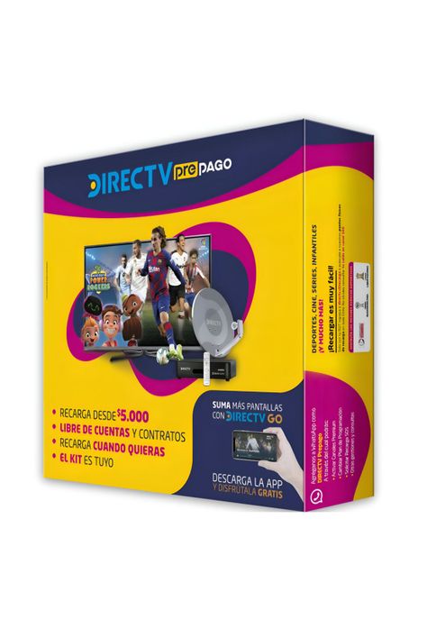Antena DirecTV Prepago Satelital HD Kit FULL + 2 Directv GO-0