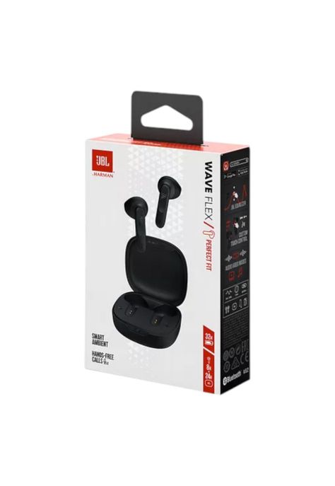 Audífonos Bluetooth JBL Wave Flex Black 32Hrs Deep Bass IP54-0