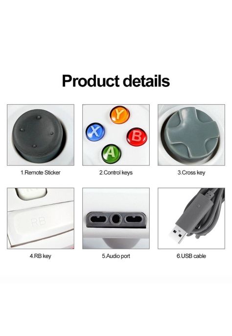 Joystick USB para XBOX 360 & PC Wired Edition X-360 White-7