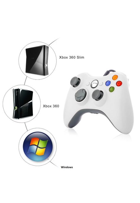 Joystick USB para XBOX 360 & PC Wired Edition X-360 White-4