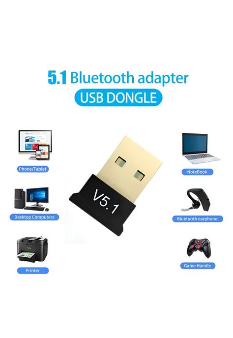 Receptor Bluetooth 5.1 USB 2.0 High Speed 24 Mbps-5